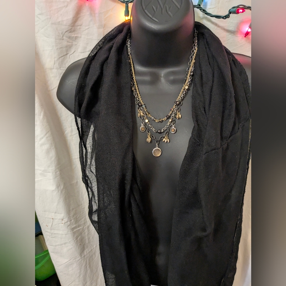 🏷️ LIA SOFIA Statement Necklace 3 Strands/ Separate Or Wear Together
